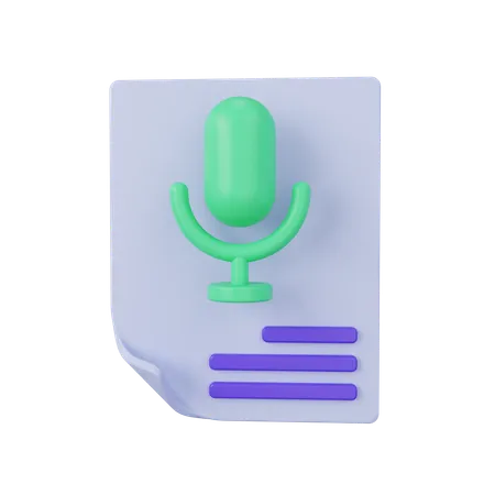 Transcription  3D Icon