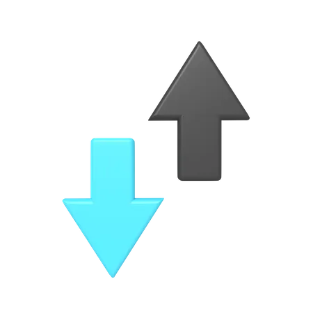 3 D Icon Of Arrow Up And Down 3D Icon