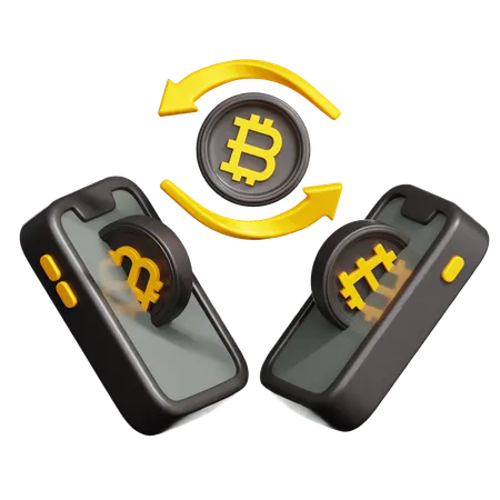 Transfer Bitcoin  3D Icon