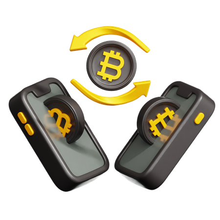 Transfer Bitcoin  3D Icon