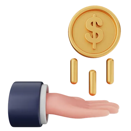 Transfer Coin Money  3D Icon