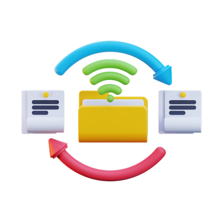Transfer Data  3D Icon