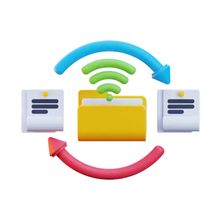 Transfer Data  3D Icon