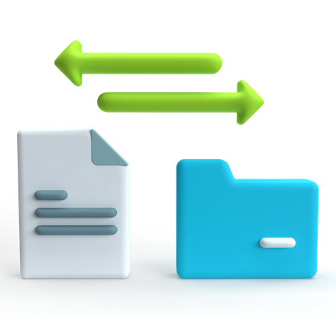 Transfer Data  3D Icon