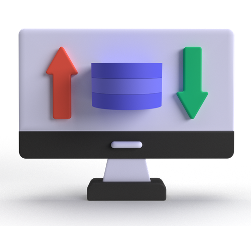 Transfer Data  3D Icon