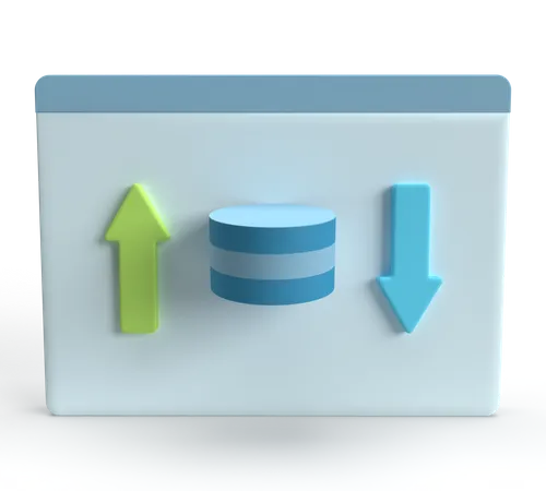 Transfer Data  3D Icon