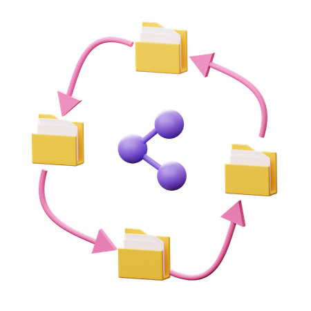 Transfer Data  3D Illustration