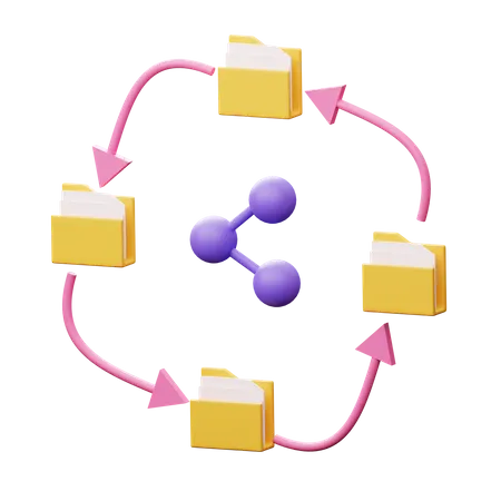 Transfer Data  3D Illustration