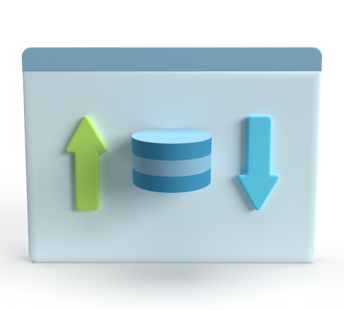 Transfer Data  3D Icon