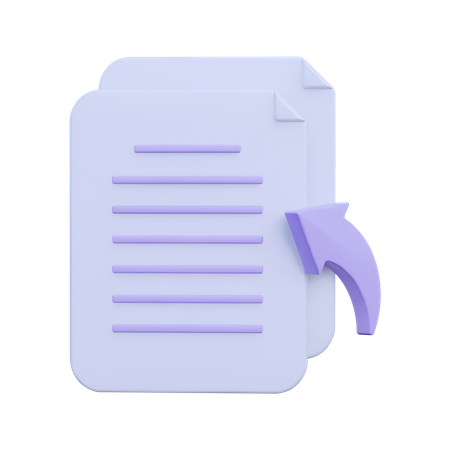 Transfer Document  3D Icon