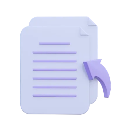 Transfer Document  3D Icon