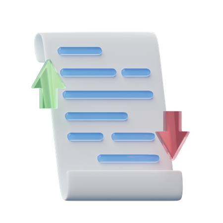 Transfer Document  3D Icon