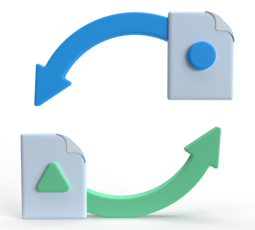 Transfer File  3D Icon