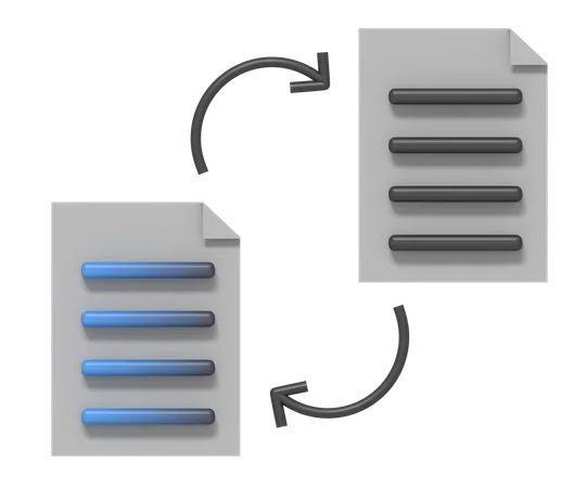 파일 문서 전송  3D Icon