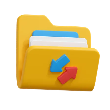 Transfer folder  3D Icon