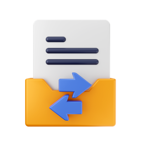 Transfer Folder  3D Icon