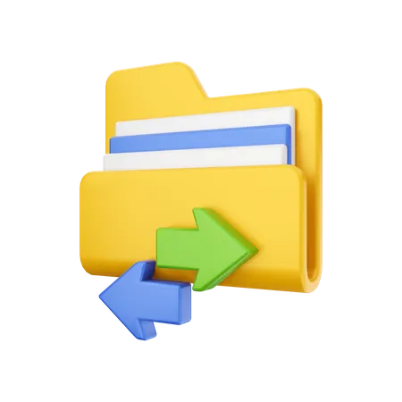 Transfer Folder  3D Illustration