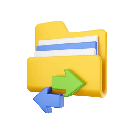 Transfer Folder 3D Illustration