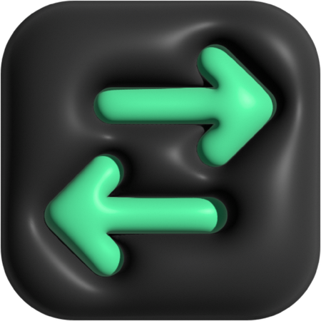 Transfer Horizontal  3D Icon