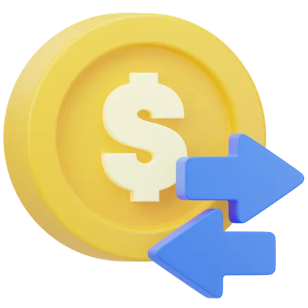 Transfer Money 3 D Illustration 3D Icon