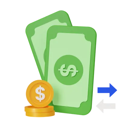 Transfer money  3D Icon