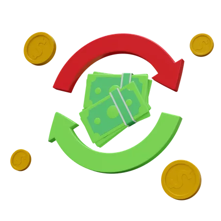 Transfer Money  3D Icon