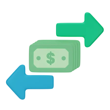 Transfer Money  3D Icon