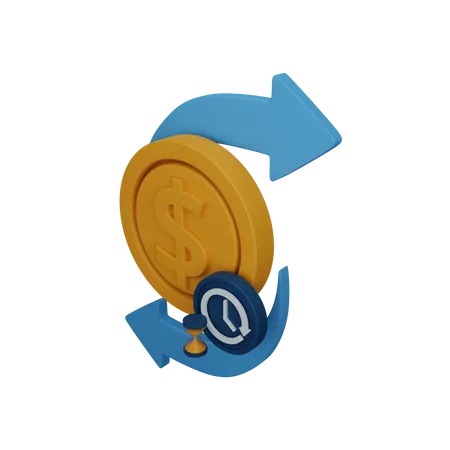 Transfer money  3D Icon