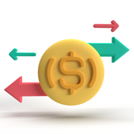 Transfer Money  3D Icon