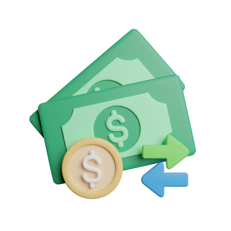 Transfer Money  3D Icon