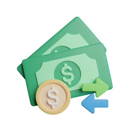 Transfer Money  3D Icon