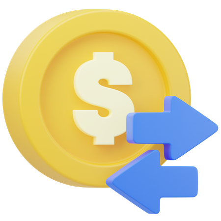 Transfer Money  3D Icon