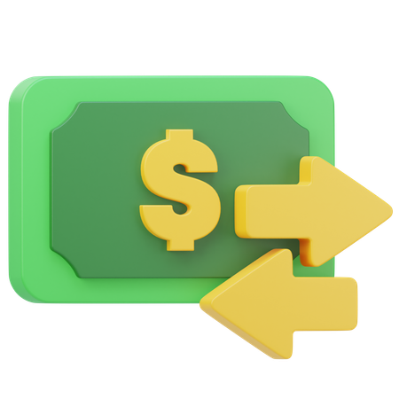 Transfer Money  3D Icon