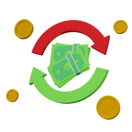 Transfer Money  3D Icon