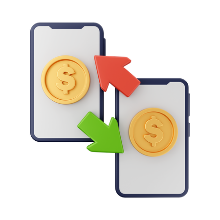 Transfer Money  3D Illustration