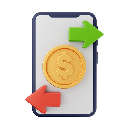 Transfer Money  3D Illustration