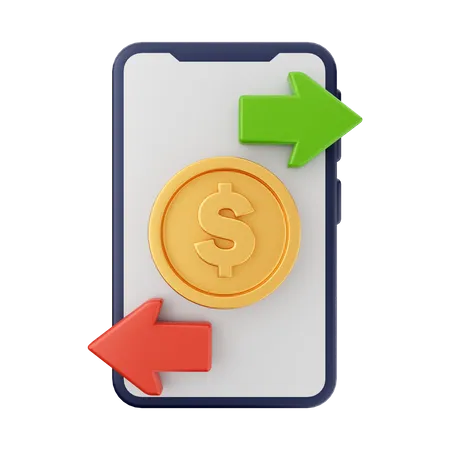 Transfer Money  3D Illustration