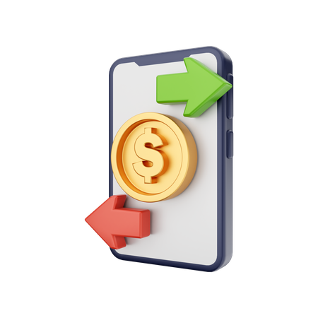 Transfer Money  3D Illustration