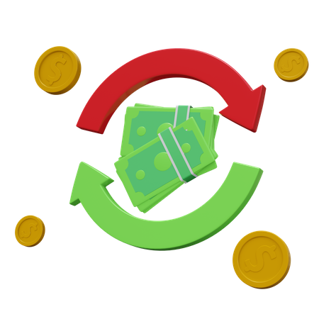 Transfer Money 3D Icon