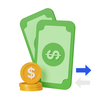 Transfer money  3D Icon
