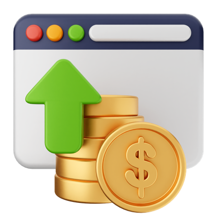 Transfer Money Dollar  3D Icon