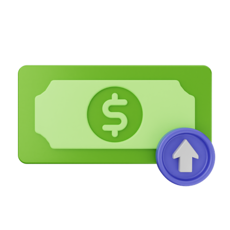 Transfer Money Dollar  3D Icon