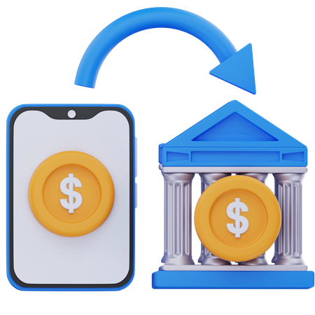 Transfer To Bank  3D Icon