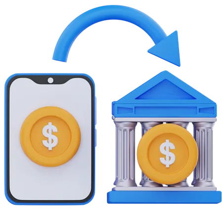 Transfer To Bank  3D Icon