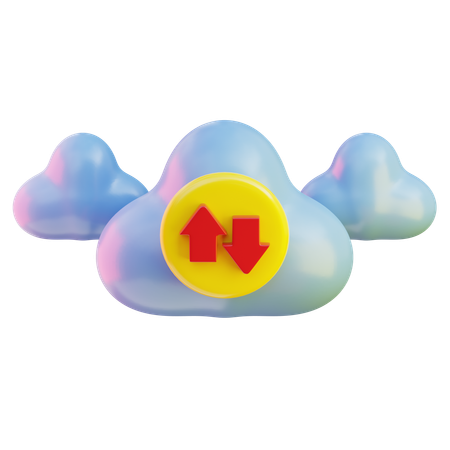 Transferencia a la nube  3D Icon