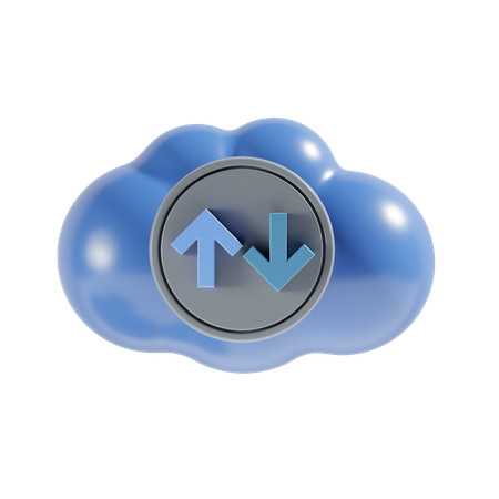 Transferencia a la nube  3D Icon