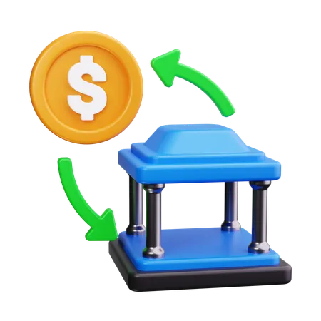 Transferência bancária  3D Icon