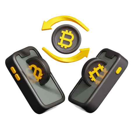 Transferir bitcoin  3D Icon