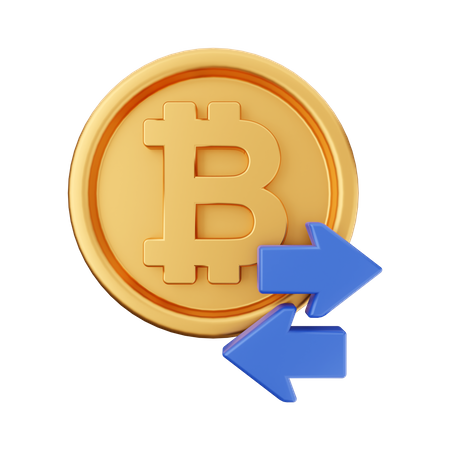 Transferencia de bitcoins  3D Icon