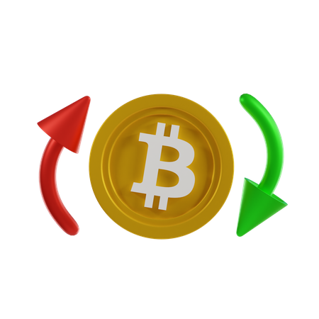 Transferencia de bitcoins  3D Icon